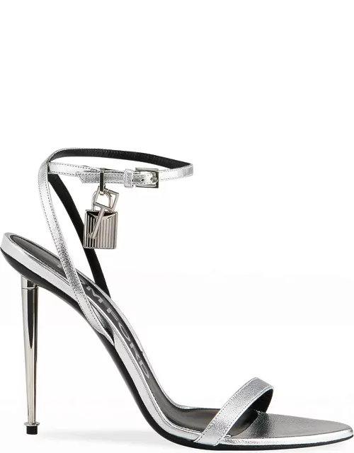 Padlock Metallic Stiletto Sandal