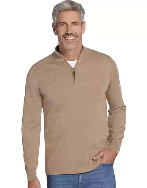 Joseph Abboud Big & Tall Men's Modern Fit Merino Wool 1/4 Zip Sweater Came