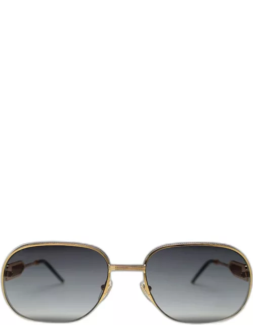 Men's Monogram Metal Square Sunglasse