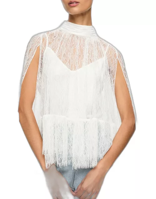 Zenon Lace Cape Top with Cami Lining