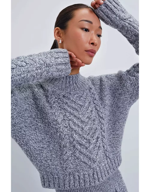 Grey Damien Cable Sweater