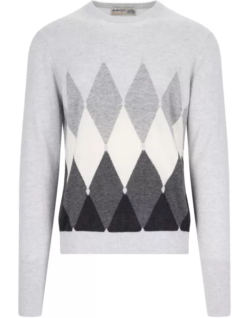 Ballantyne Diamond-Pattern Sweater