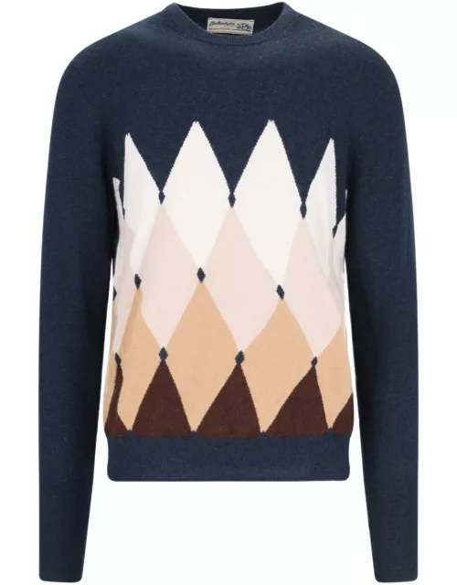 Ballantyne Diamond-Pattern Sweater