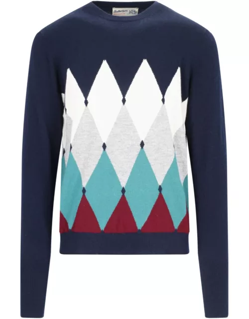 Ballantyne Diamond-Pattern Sweater