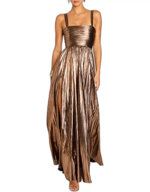 Iris Metallic Maxi Dres