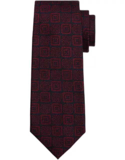 Men's Tonal Medallion Silk Tie