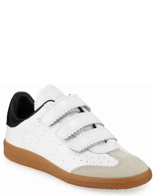 Beth Perforated Leather Grip-Strap Sneaker