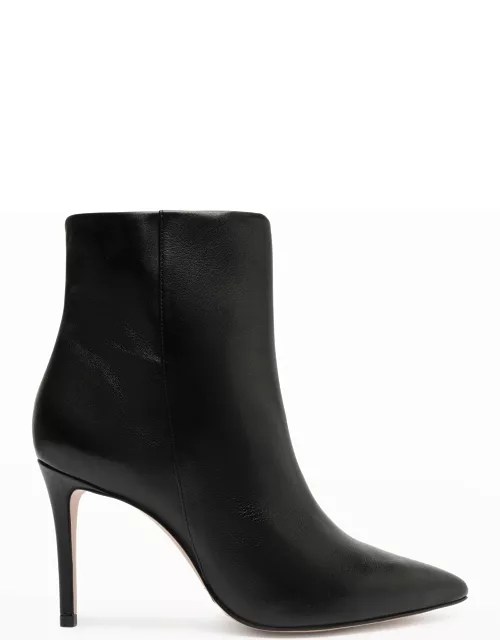 Mikki Leather Pointed-Toe Bootie