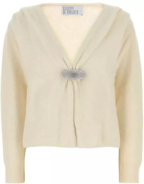 Giuseppe di Morabito Ivory Stretch Alpaca Blend Cardigan