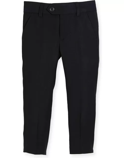 Straight-Leg Suit Pants, Navy