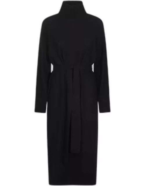 Antonelli Black Wool Blend Dres