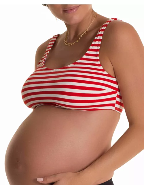 Maternity Alba Striped Bikini Swim Top