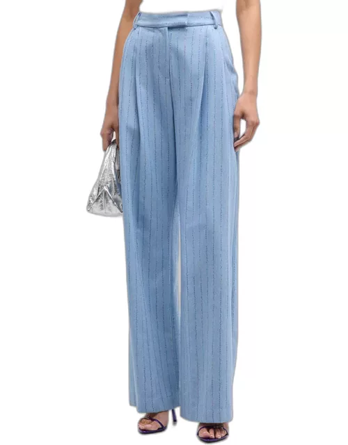 Stripe Wide-Leg Pant