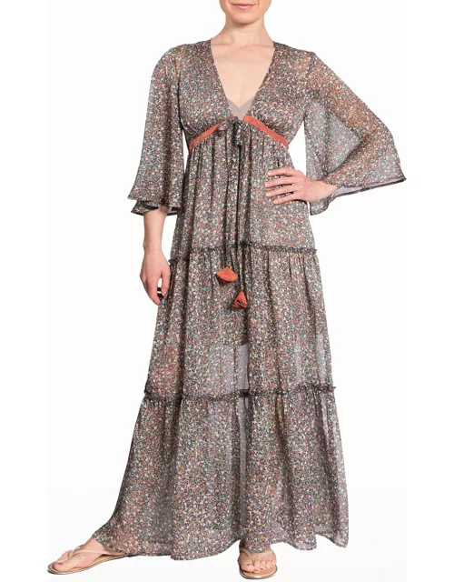 Jennifer Tiered Maxi Coverup Dres