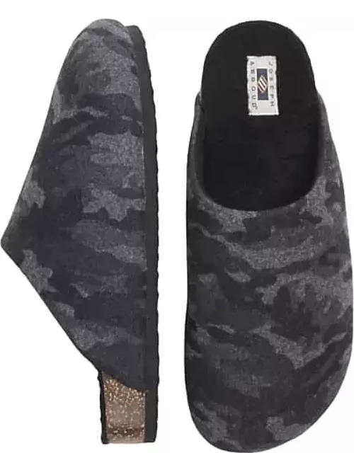 Joseph Abboud Men's Wool With Cork Bottom Clog Slippers Dark Camo