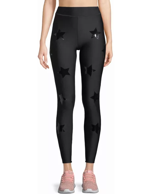 Lux Knockout Star-Print Ankle Legging