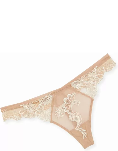 Dressing Floral-Lace Thong