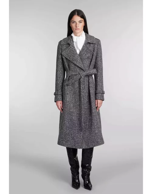 Tagliatore 0205 Carola Coat In Grey Woo