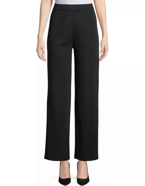 Wide-Leg Knit Pull-On Pant