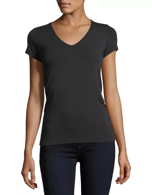 Soft Touch Short-Sleeve V-Neck Tee
