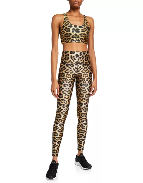 Leopard Goals Hi-Shine Legging