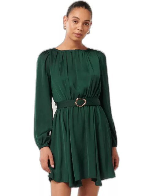 Forever New Women's Florentine Belted Mini Dress in Dark Green