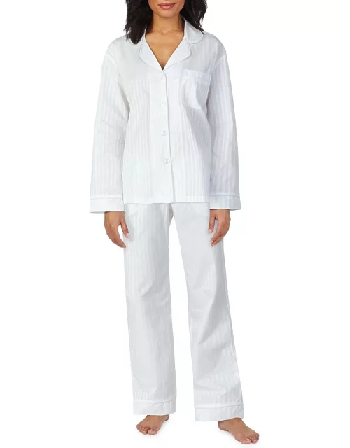 3D Striped Long-Sleeve Cotton Pajama Set