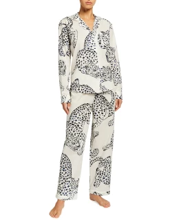 Large Leopard Long-Sleeve Pajama Set
