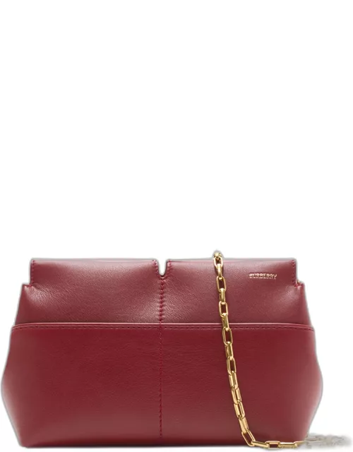 Snip Leather Clutch Bag with Chain Strap