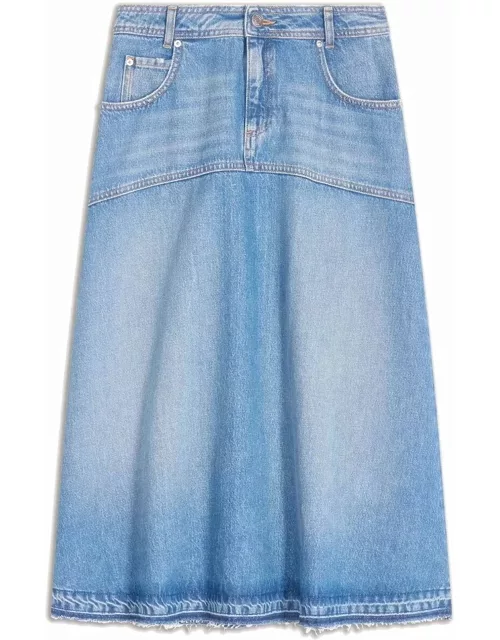 Ba & sh Valentia Denim Skirt - Light Blue