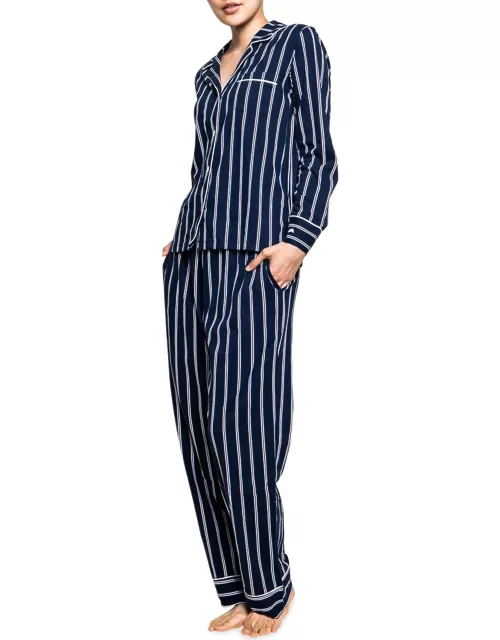 Grant Pinstriped Pima Cotton Pajama Set