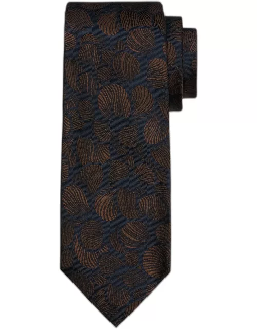 Men's Woven Petals Silk Tie