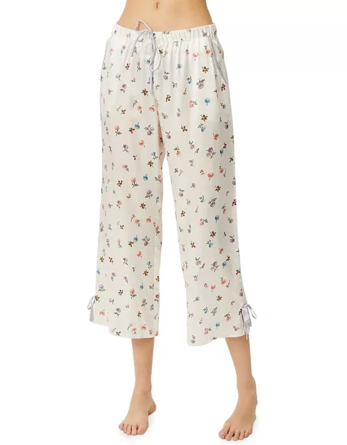 Petal Floral-Print Pajama Pant