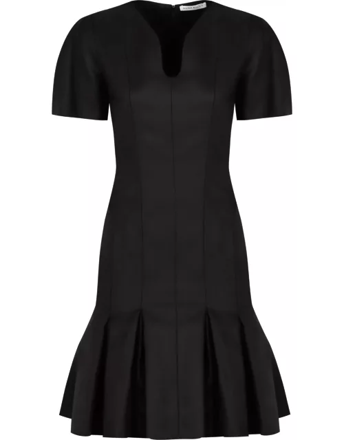 Nina Ricci Peplum Virgin Wool Dres