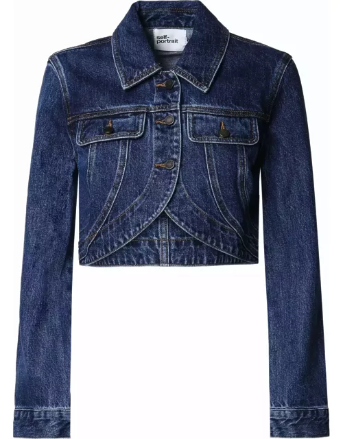 self-portrait Cropped Denim Jacket