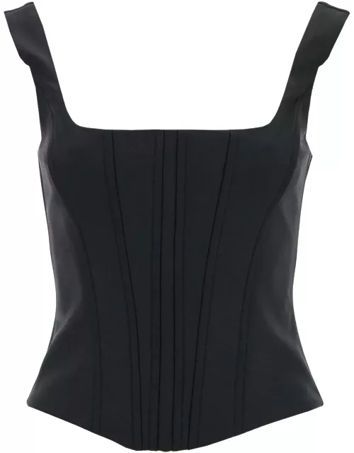 Giuseppe di Morabito Stretch Wool Corset Top With Nine Word