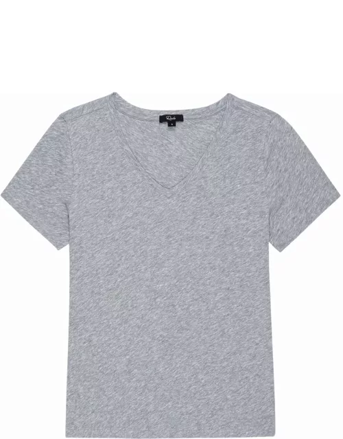 Rails Classic Pima Cotton V Neck T-Shirt - Heather Grey