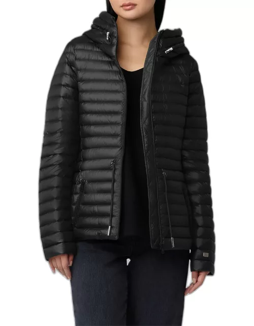 Ayleen Hooded Ultra-Lightweight Down Puffer Jacket