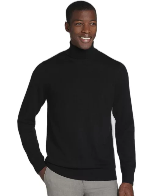 JoS. A. Bank Men's Jos. A Bank Merino Wool Turtleneck Sweater- Big and Tall, Black, 2 X Tal