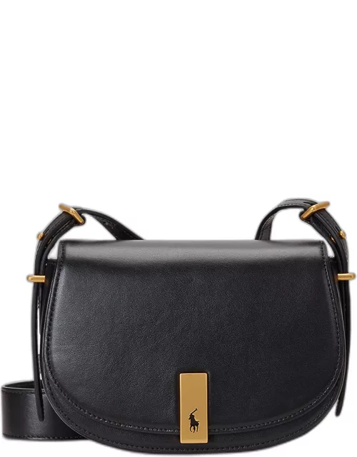 Medium Flap Leather Saddle Crossbody Bag