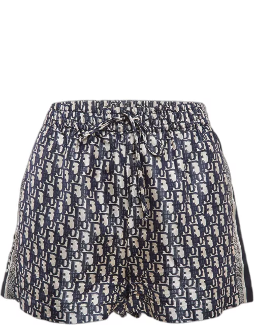 Christian Dior Blue Oblique Silk Chez Moi Shorts