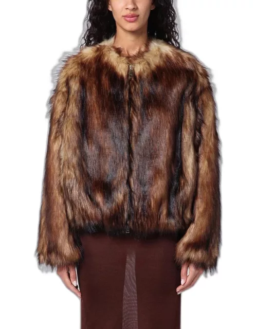 Faux fur zip jacket