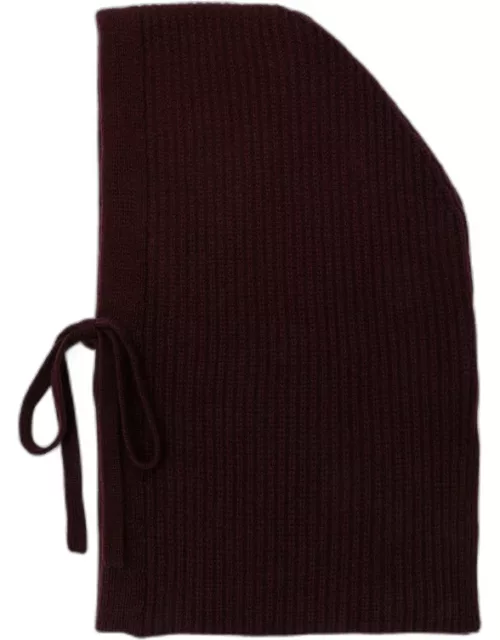 Burgundy wool and cashmere cap