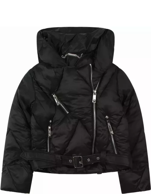 John Richmond Short Padded Jacket With Wide Collar