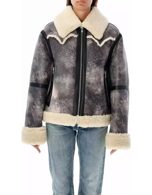 STAND STUDIO Eco Shearling Aviator Jacket