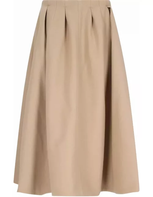 Patou Flared Midi Skirt