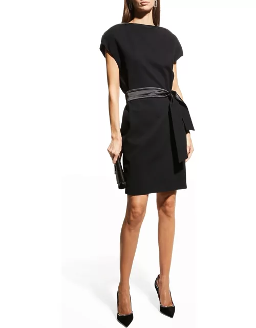 Milano Jersey Dress w/ Zip Neckline