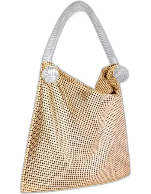 Rabanne Sac A Main Pixel Metallic Shoulder Bag Gold TU