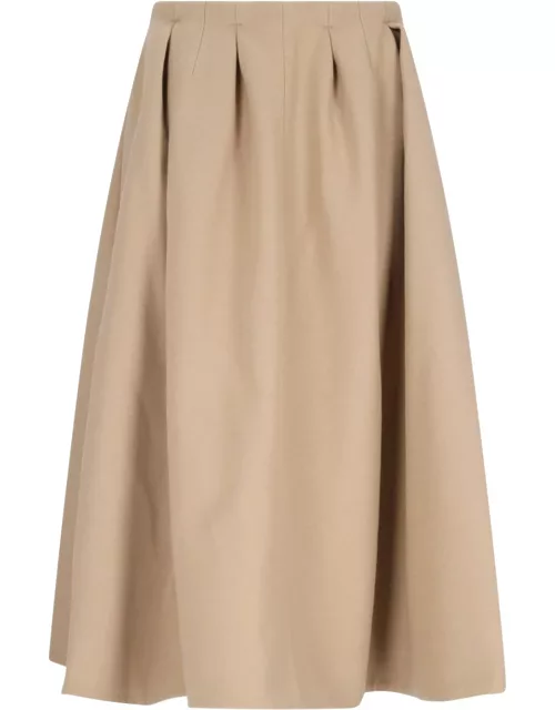 Patou Flared Midi Skirt