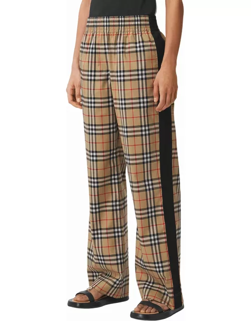 Louane Side Stripe Vintage Check Trouser